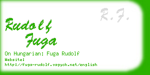 rudolf fuga business card